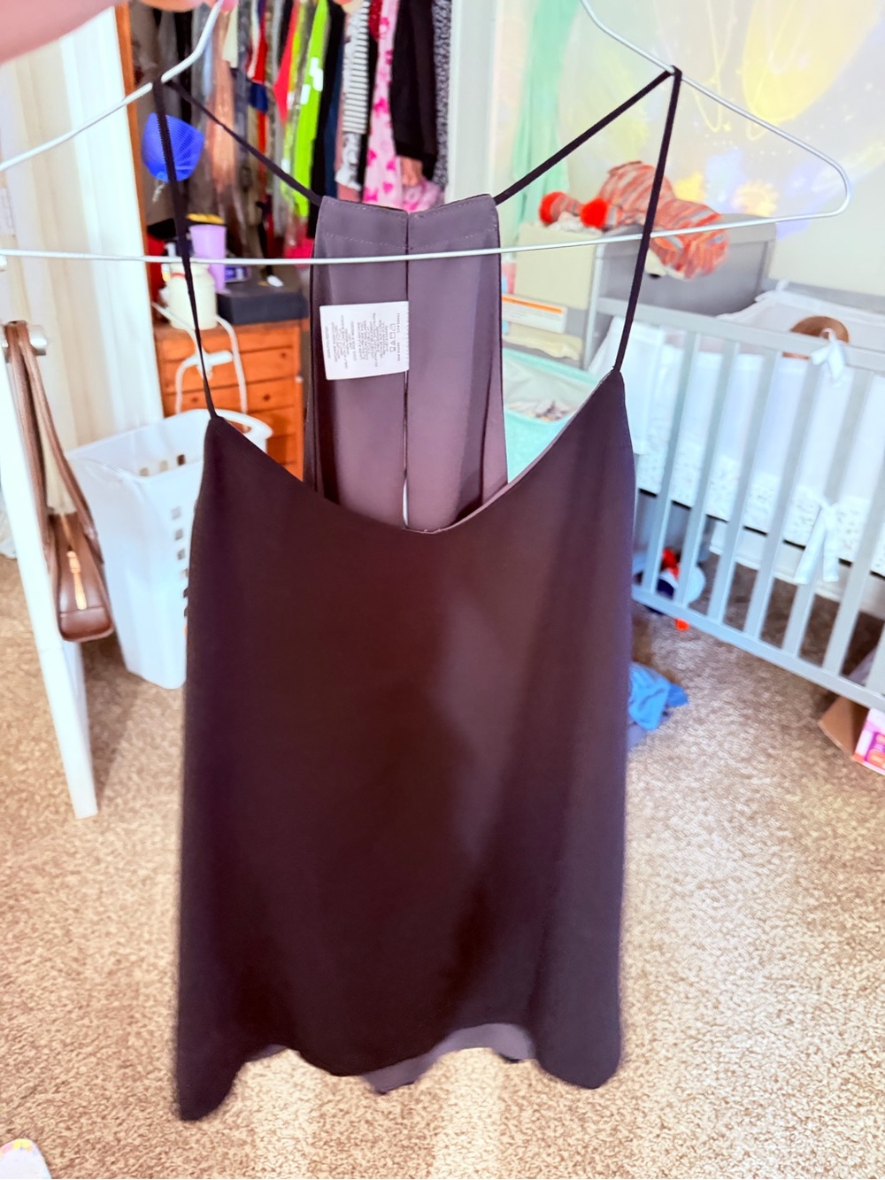 Express Black Strappy Satin Cami